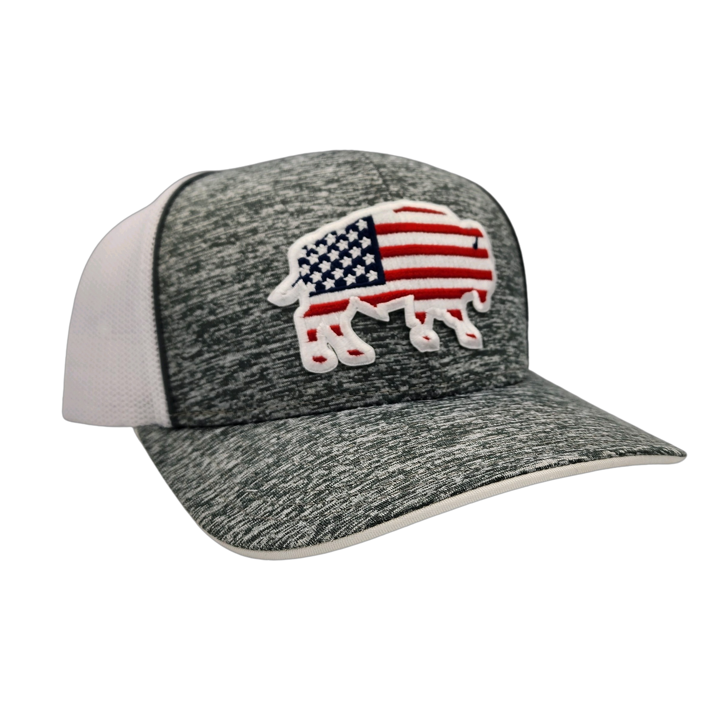 Red Dirt Hat: USA Buffalo (Heather/ Grey)