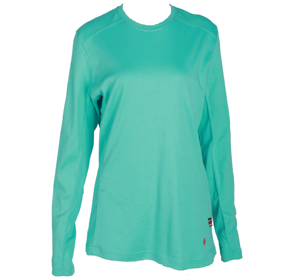 Forge FR Lady's Crewneck T-shirt: Teal/Pink