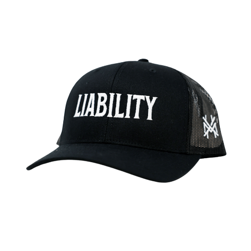 Liability Trucker Hat: Retro Black/Natural