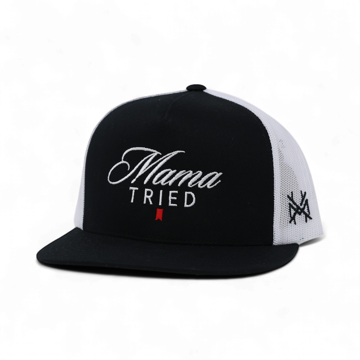 Mama Tried Ultra Trucker Hat: Trucker Black/White