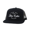 Blue Collar Dollar Trucker Hat: 7 Panel Black