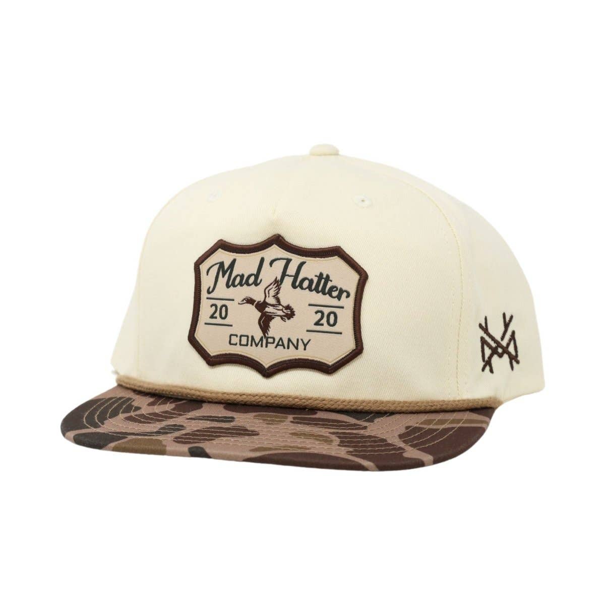 Green Head Trucker Hat: 7 Panel Harvest Camo/Tan/Harvest Camo