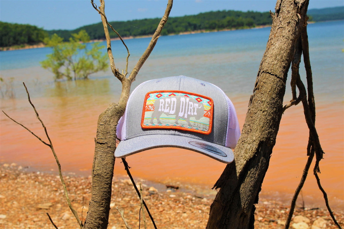Red Dirt Hat: Aztec (Heather Grey/White)