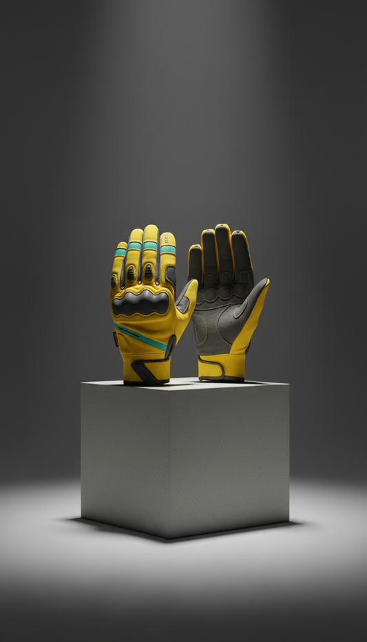 Protective Cycling Gloves Crosswalk Yellow