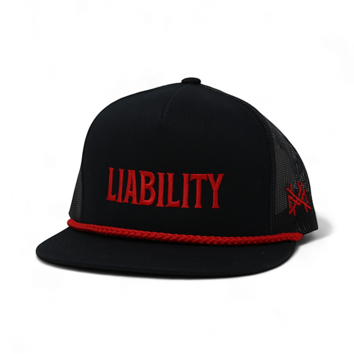 Liability Trucker Hat: Retro Black/Natural