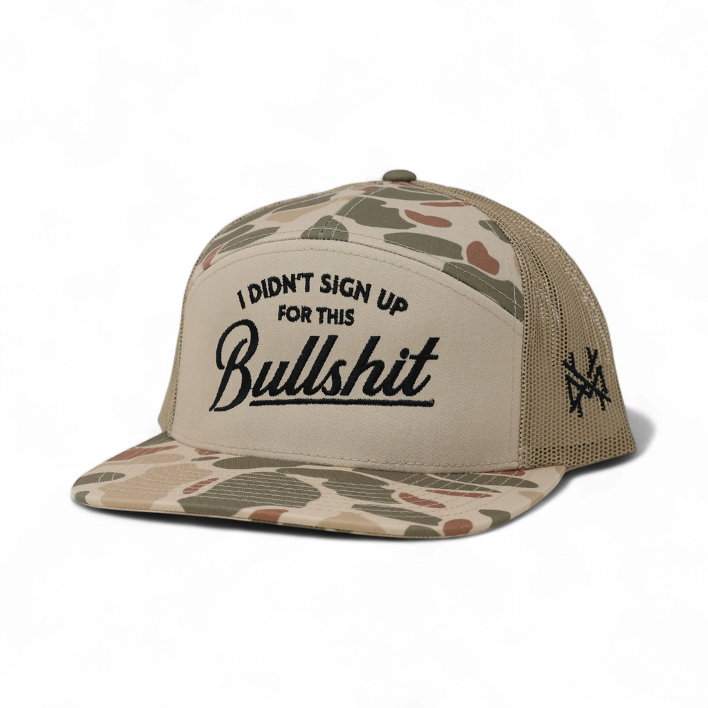 I Didn't Sign Up For This Bullshit Trucker Hat: Flat Bill Black