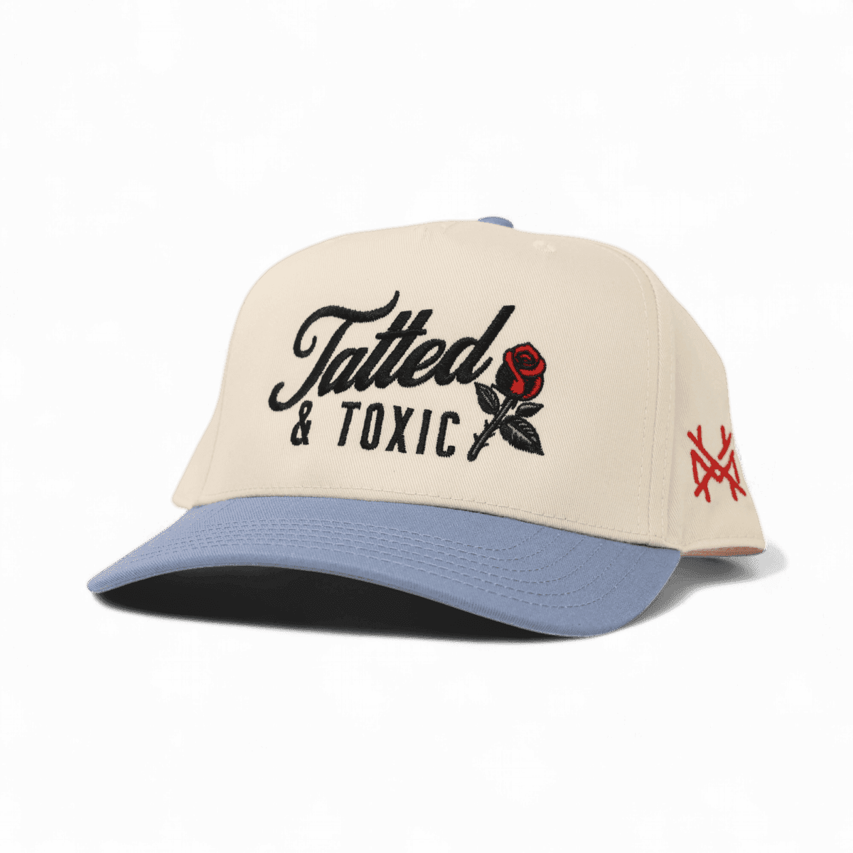 Tatted and Toxic Trucker Hat: Retro Black/Natural