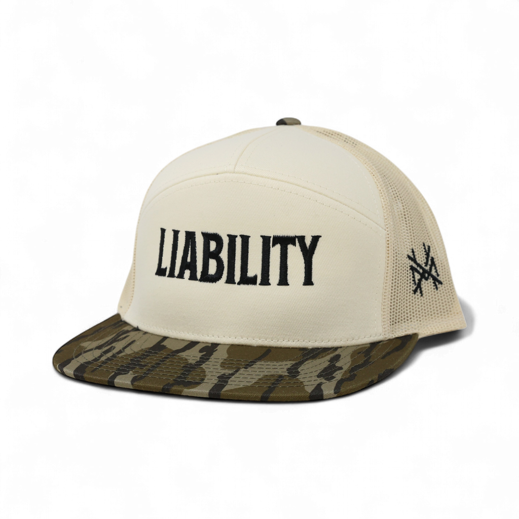 Liability Trucker Hat: Retro Black/Natural