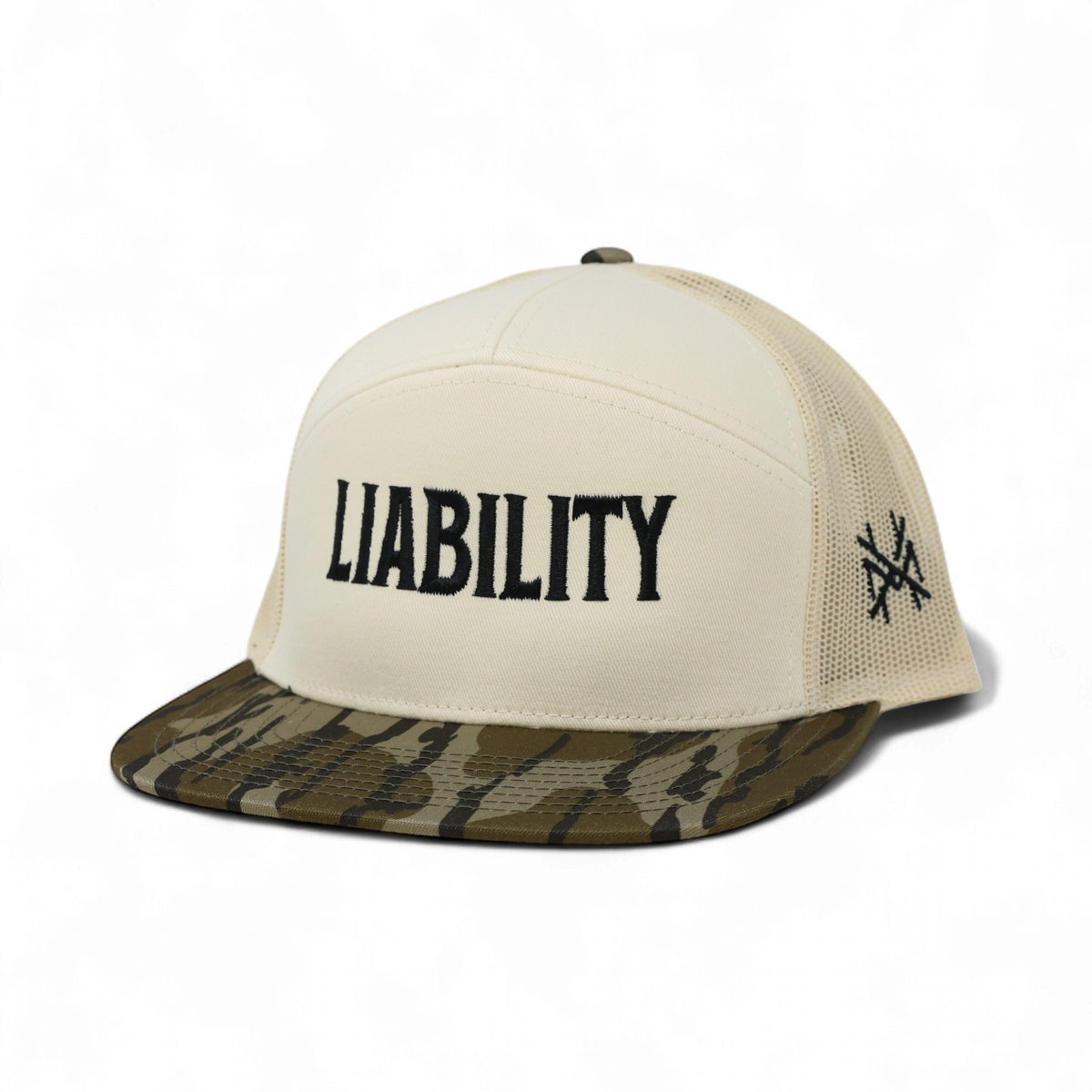 Liability Trucker Hat: Retro Black/Natural