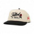 Tatted and Toxic Trucker Hat: Retro Black/Natural