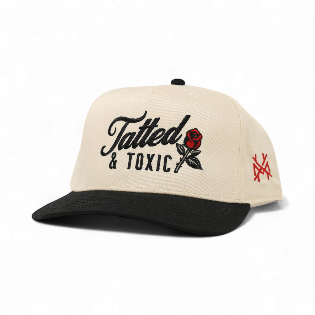 Tatted and Toxic Trucker Hat: Retro Black/Natural