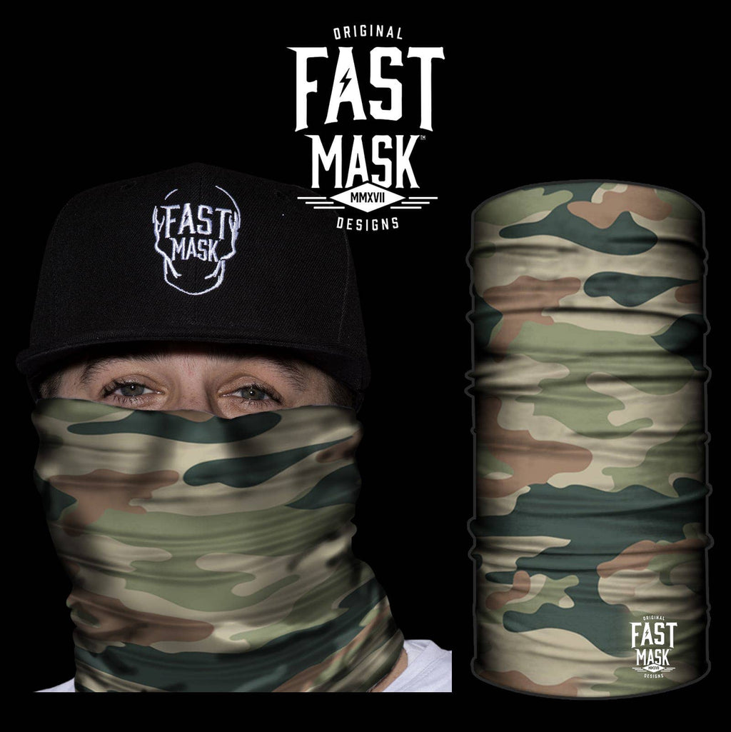 LFG: Woodland Camo Neck Gaiter *Now with Sewn Edges*