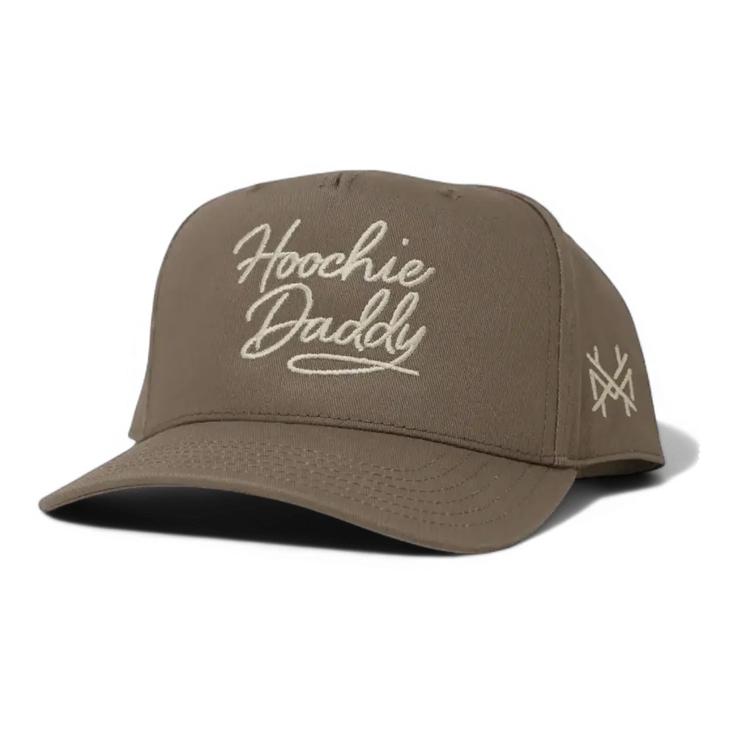 Hoochie Daddy Trucker Hat: Retro White with Black Rope