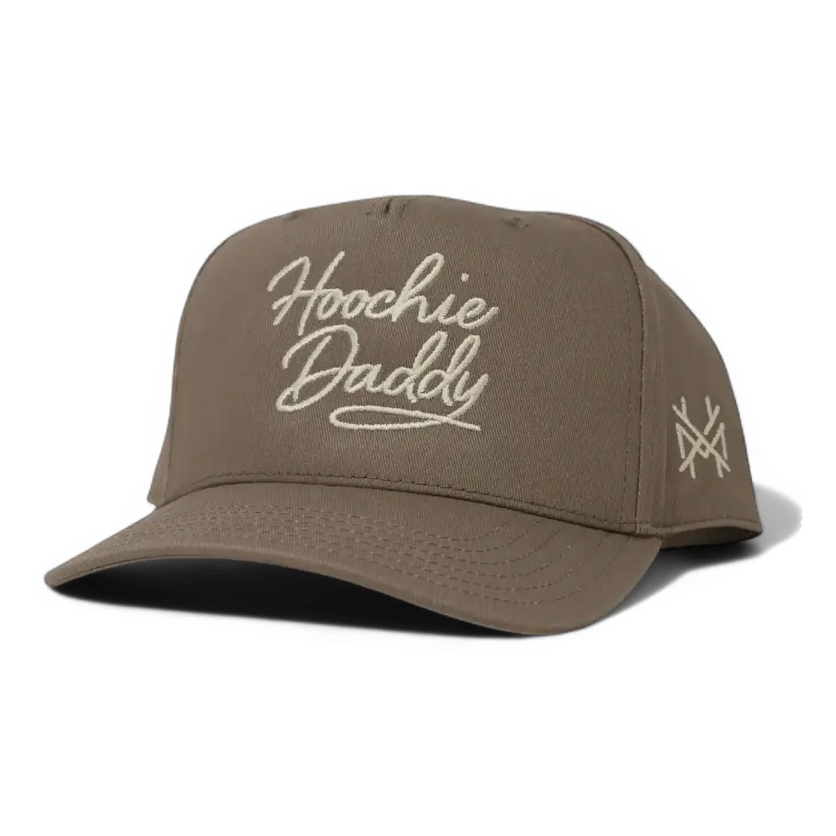 Hoochie Daddy Trucker Hat: Retro White with Black Rope