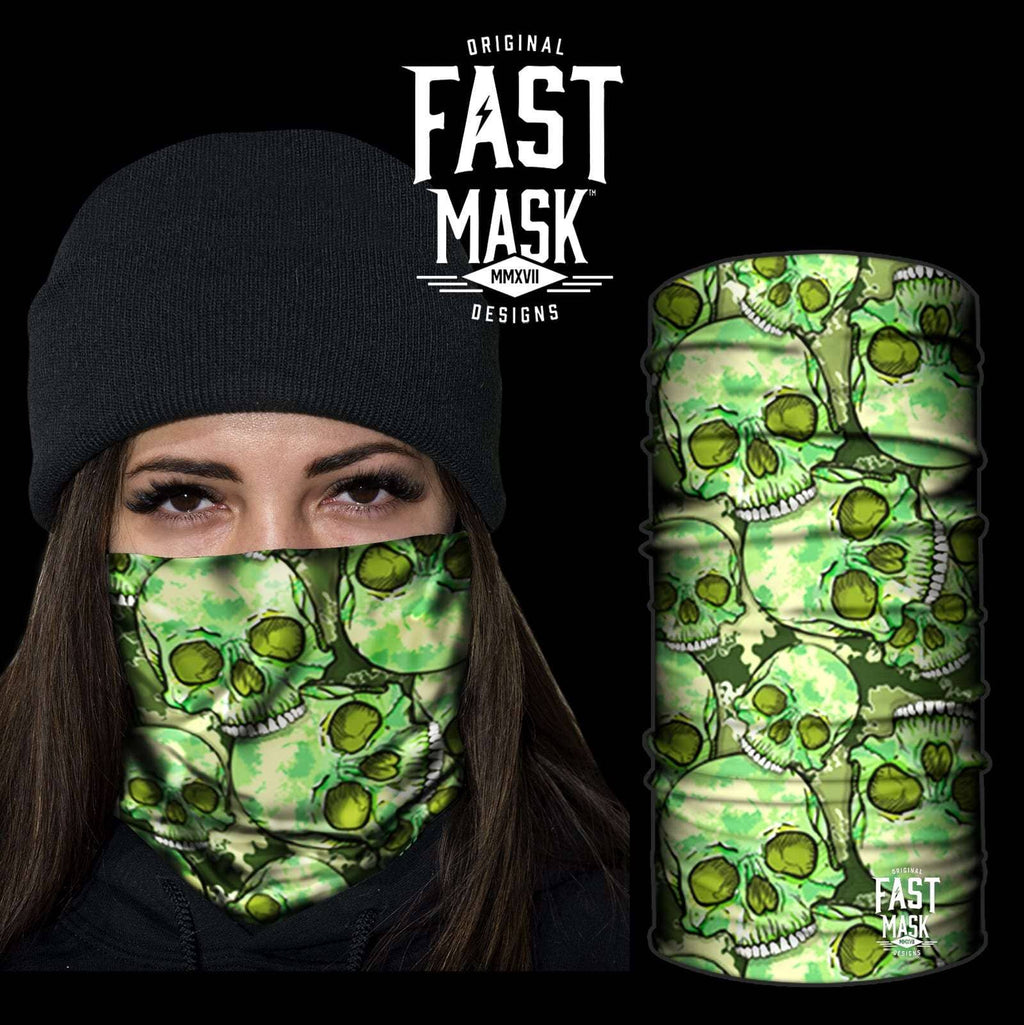 LFG: Green Skulls Neck Gaiter