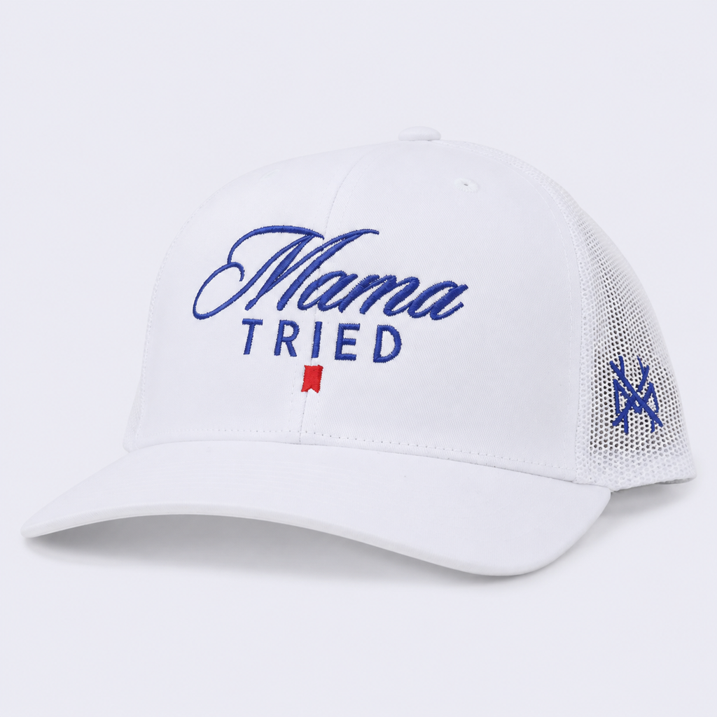 Mama Tried Ultra Trucker Hat: Trucker Black/White