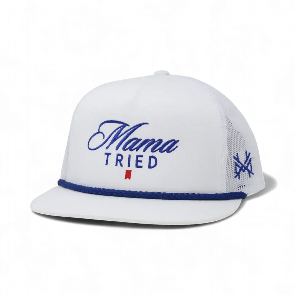 Mama Tried Ultra Trucker Hat: Trucker Black/White