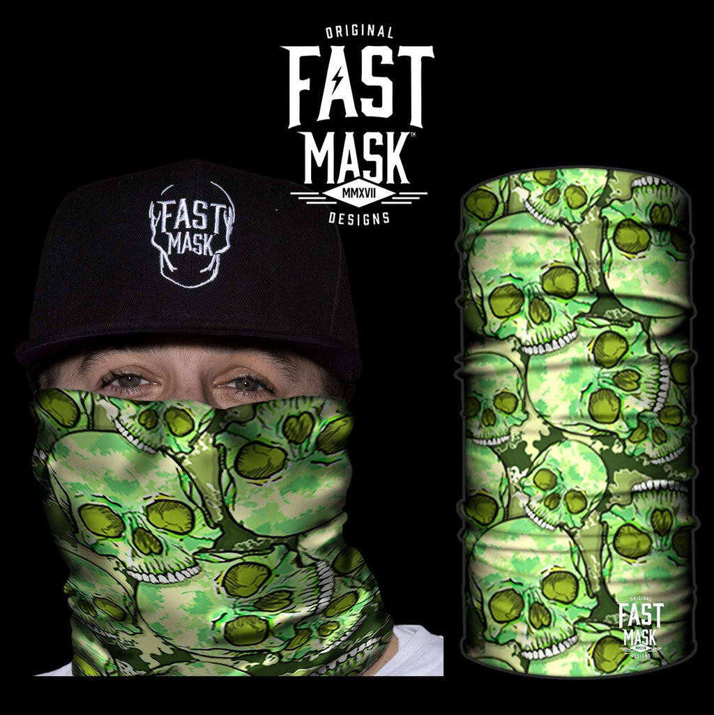 LFG: Green Skulls Neck Gaiter