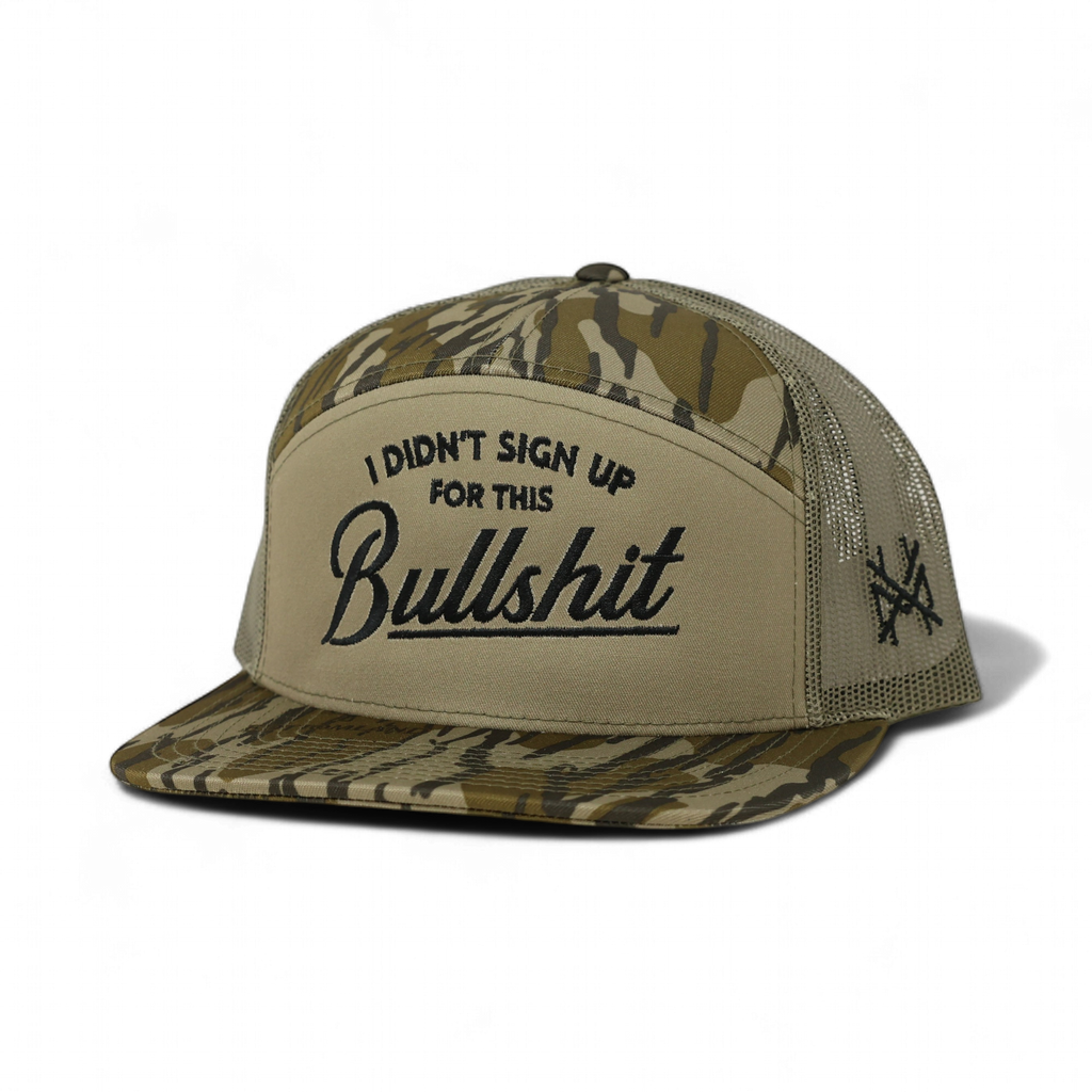 I Didn't Sign Up For This Bullshit Trucker Hat: Flat Bill Black