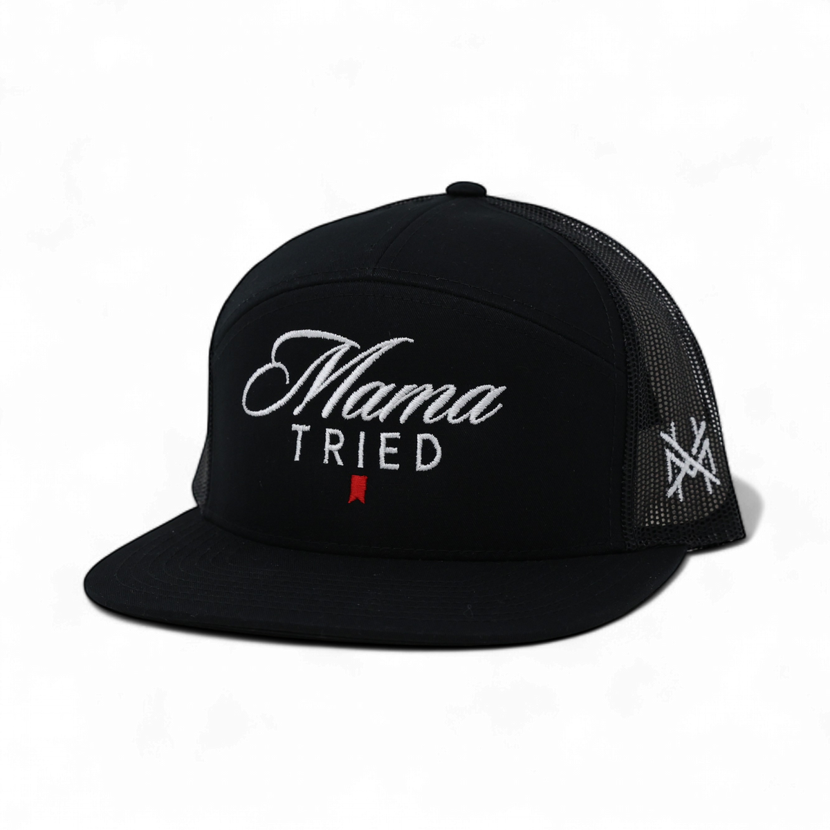Mama Tried Ultra Trucker Hat: Trucker Black/White