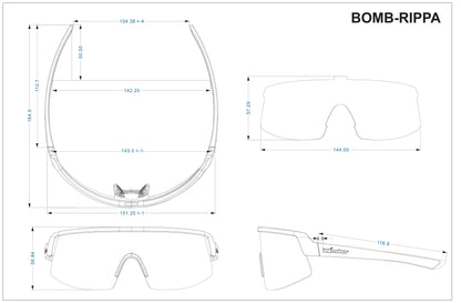 Bomber Rippa: Ice Mirror/White Frame