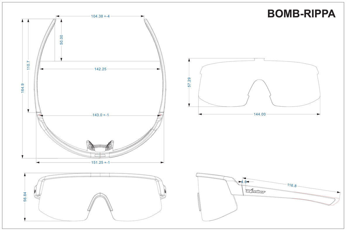 Bomber Rippa: Ice Mirror/White Frame