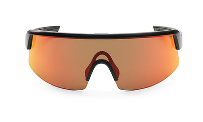 Bomber Rippa: Matte blk frm /Red Mirror