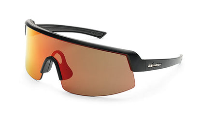 Bomber Rippa: Matte blk frm /Red Mirror
