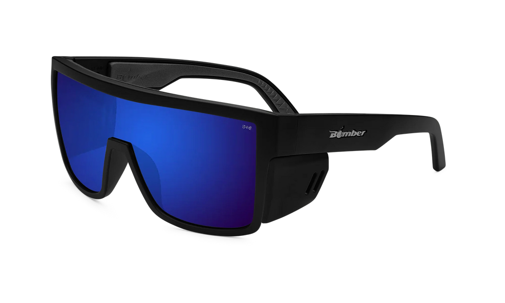 Bomber Buzz: Blue Mirror/ Black Frame