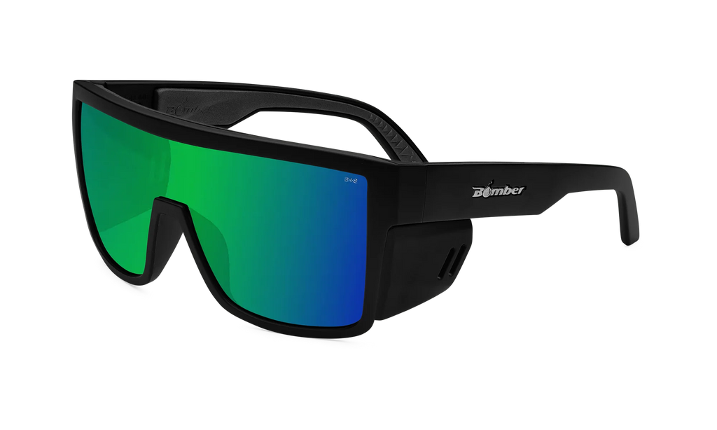 Bomber Buzz: Green Mirror/ Black Frame