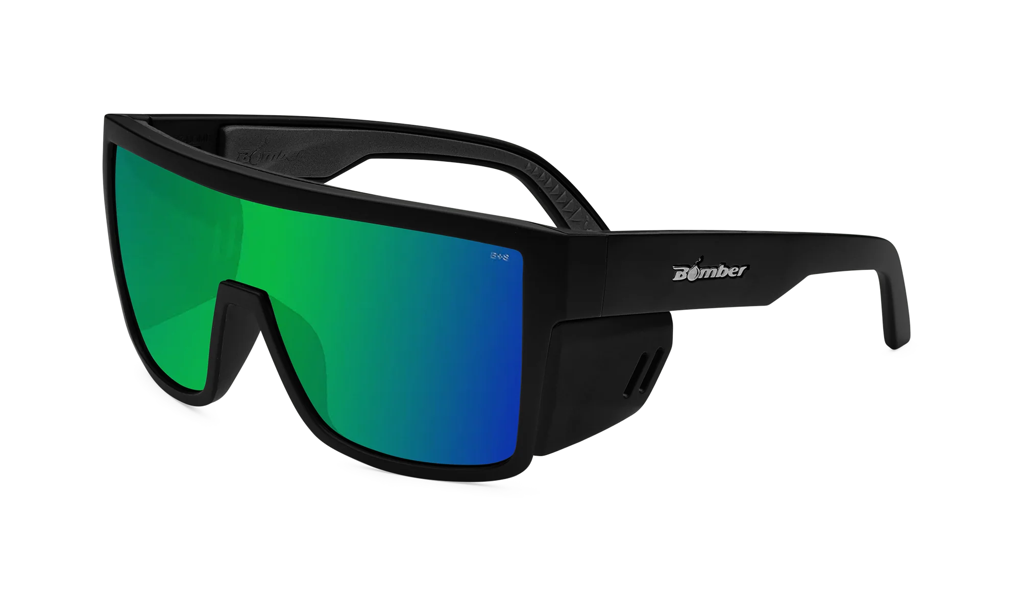 Bomber Buzz: Green Mirror/ Black Frame