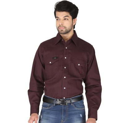 Forge FR Men: Burgundy (Pearl Snap)
