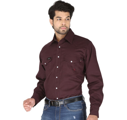 Forge FR Men: Burgundy (Pearl Snap)