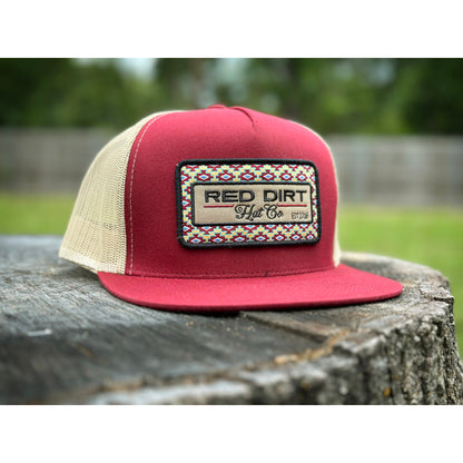 Red Dirt Hat: Saddle Up  (Burgandy/Khaki)