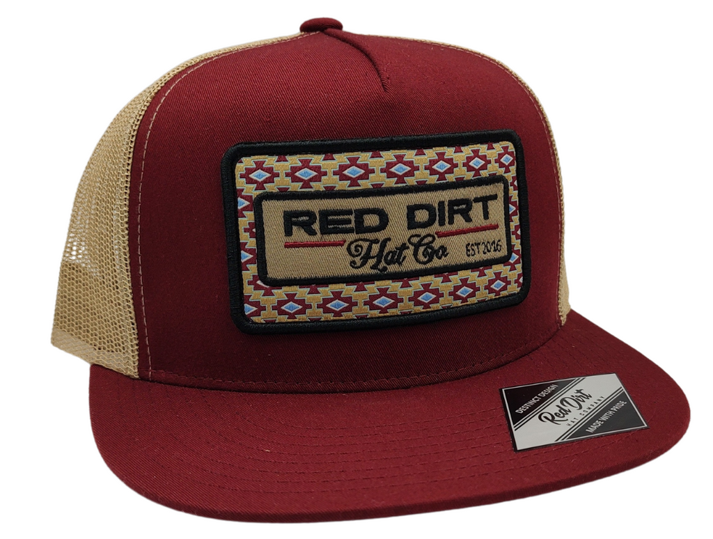 Red Dirt Hat: Saddle Up  (Burgandy/Khaki)
