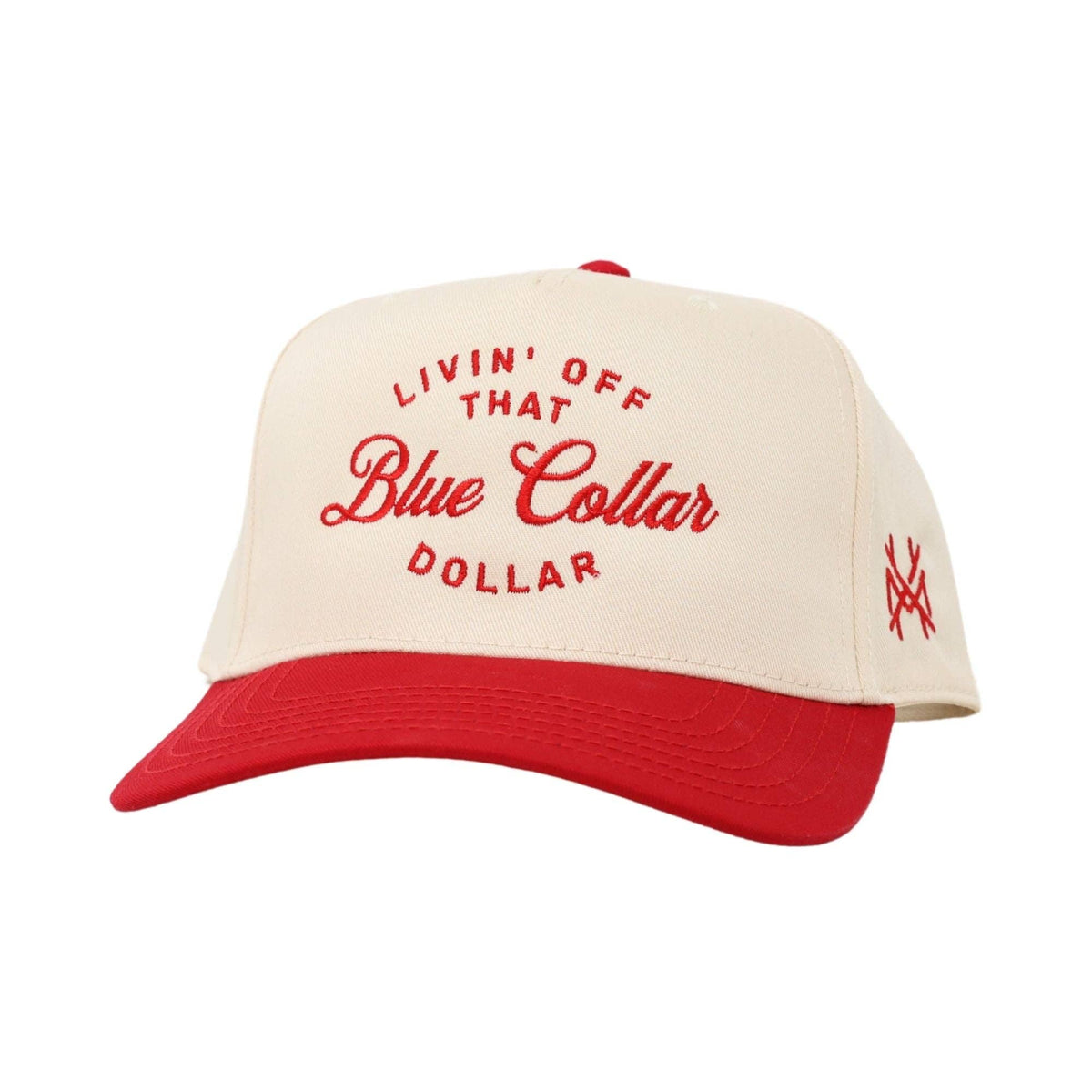 Blue Collar Dollar Trucker Hat: 7 Panel Bottomland/ Loden/ Bottomland
