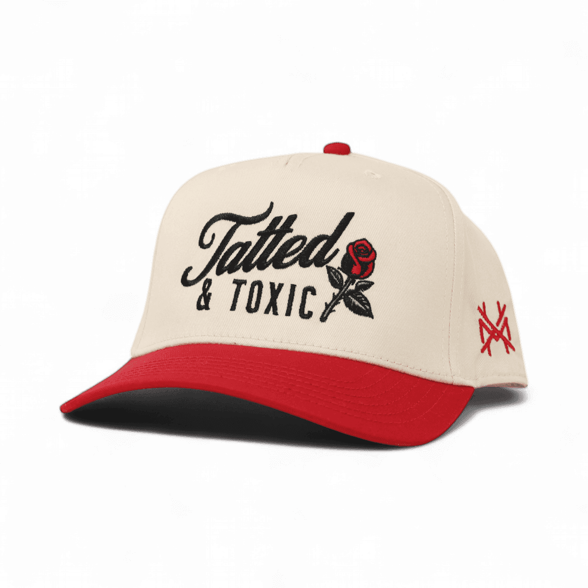 Tatted and Toxic Trucker Hat: Retro Black/Natural