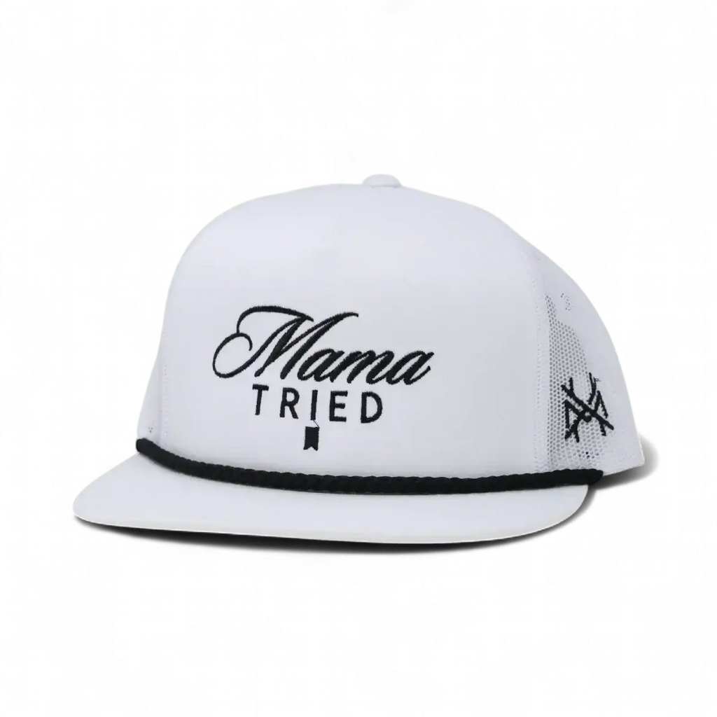 Mama Tried Ultra Trucker Hat: Trucker Black/White