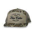 Blue Collar Dollar Trucker Hat: 7 Panel Bottomland/ Loden/ Bottomland