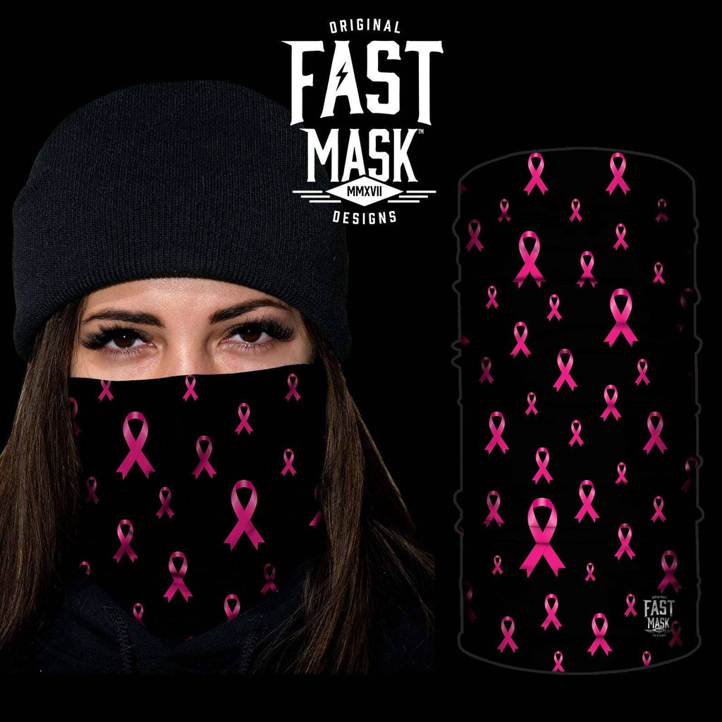 Breast Cancer Support Neck Gaiter - Black