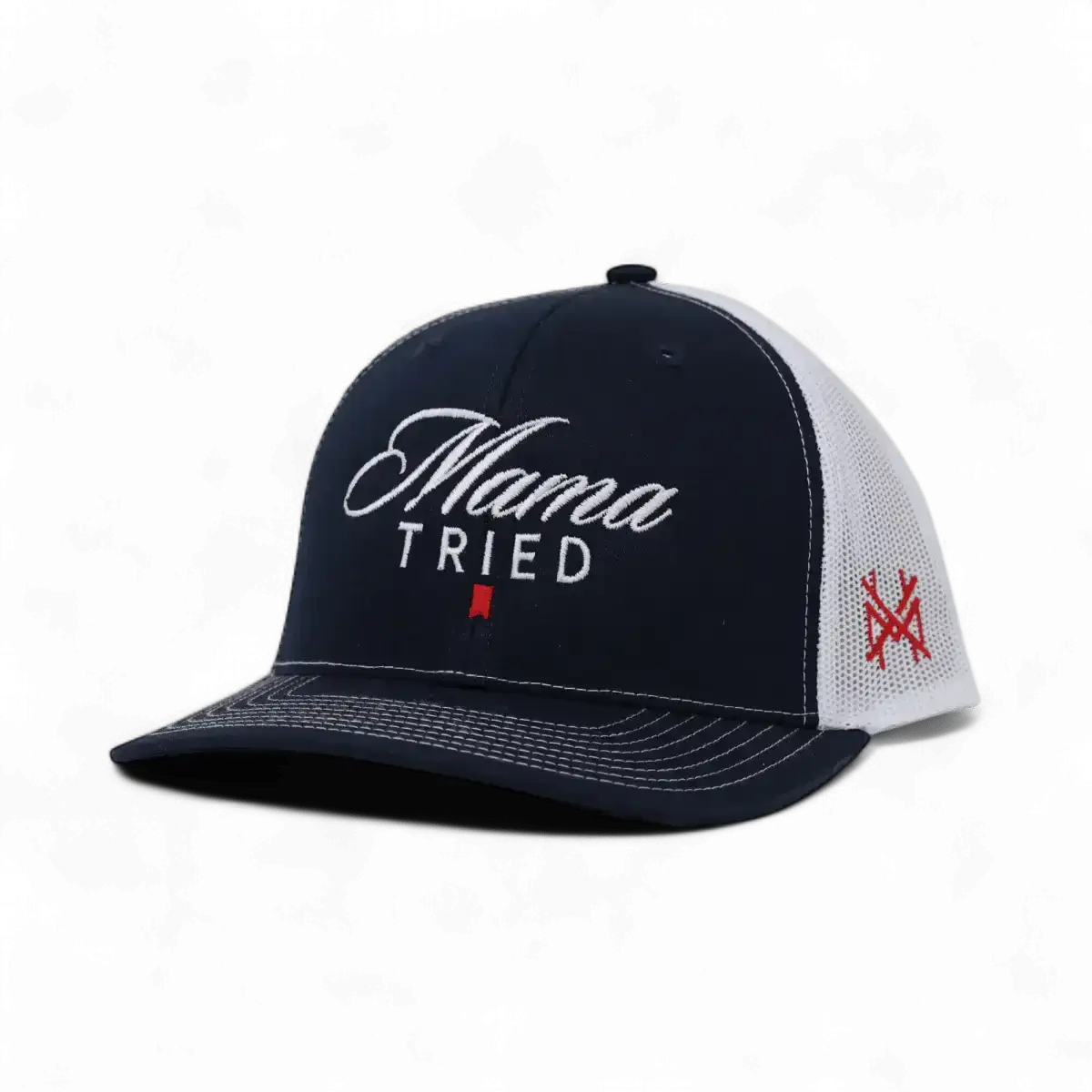 Mama Tried Ultra Trucker Hat: Trucker Black/White