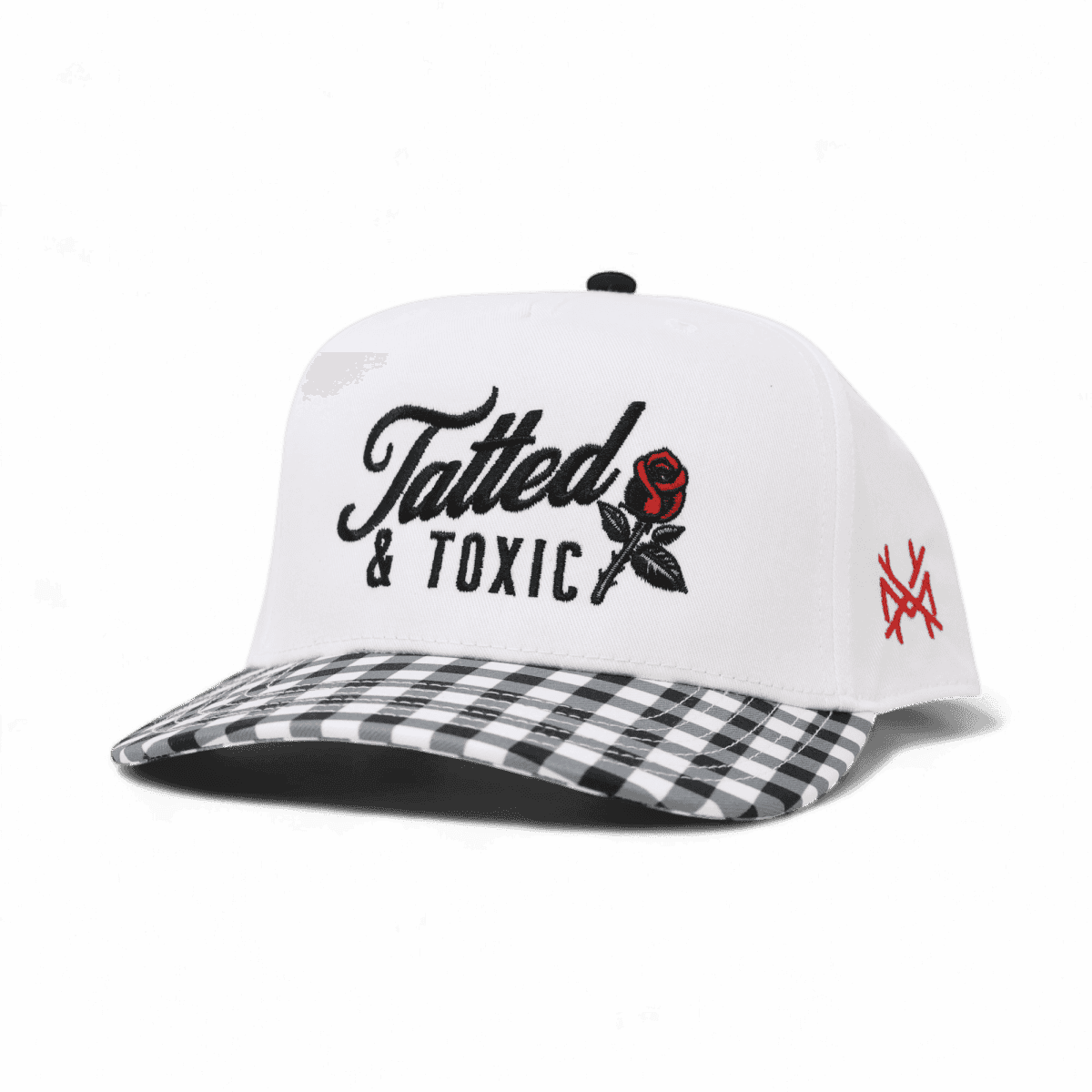 Tatted and Toxic Trucker Hat: Retro Black/Natural