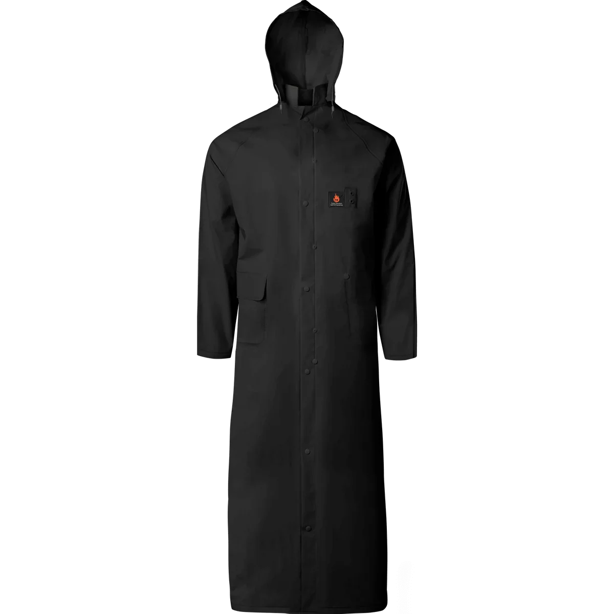 Ironwear: 60” PVC/Poly Flame Retardant Rain Coat w/ Corduroy Collar