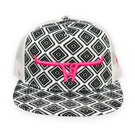 Cactus Alley Hat Co: Aztec/ Pink Longhorn