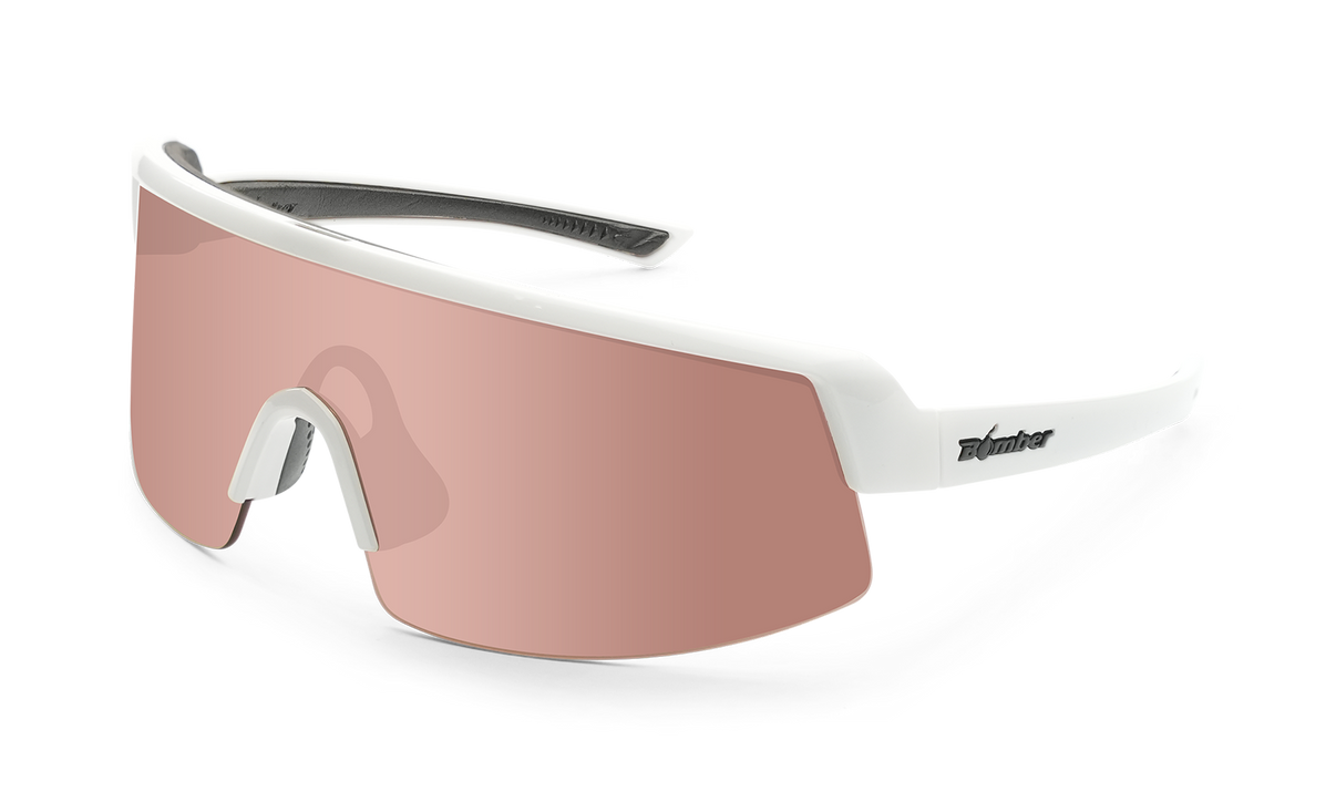 Bomber Rippa: Rose Gold/ White Frame (Polorized)