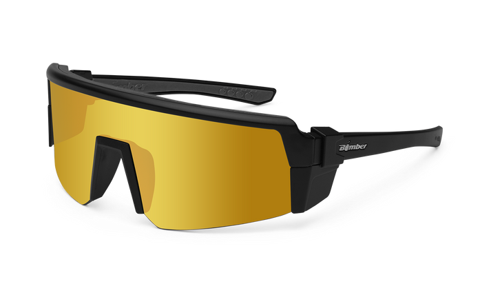 Bomber Smoke: Gold Mirror/Matte Black Frame