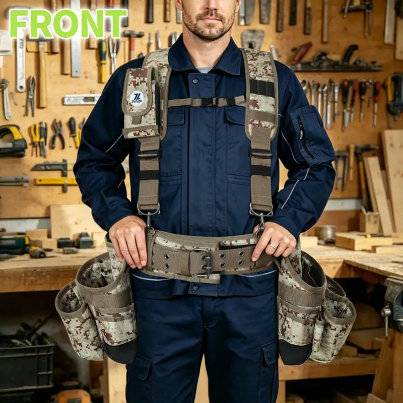 Zeluga: Tool Belt w/ Suspenders (Camo)