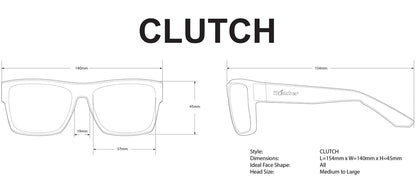 Bomber Clutch: Tortoise Polorized (Grande) cl412