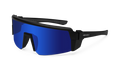 Bomber Smoke: Blue Mirror/Matte Black Frame