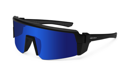 Bomber Smoke: Blue Mirror/Matte Black Frame